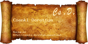 Csenki Dorottya névjegykártya